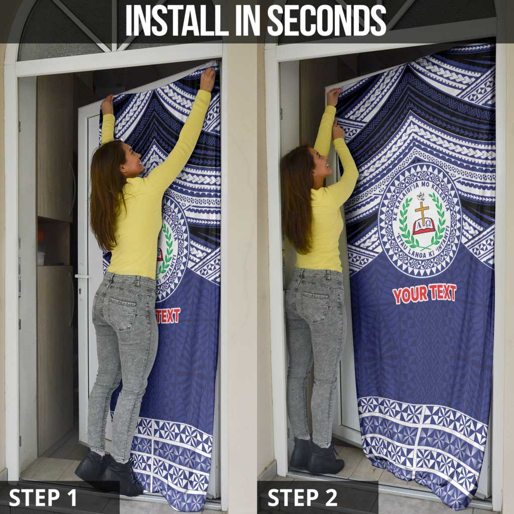 Personalised Tonga Sia'atoutai Theological College Door Cover Polynesian Ngatu Tribal - Polynesian Pride