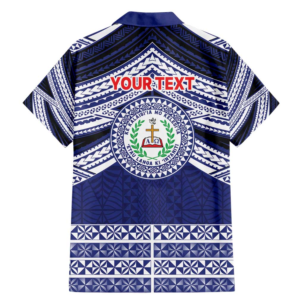 Personalised Tonga Sia'atoutai Theological College Family Matching Long Sleeve Bodycon Dress and Hawaiian Shirt Polynesian Ngatu Tribal