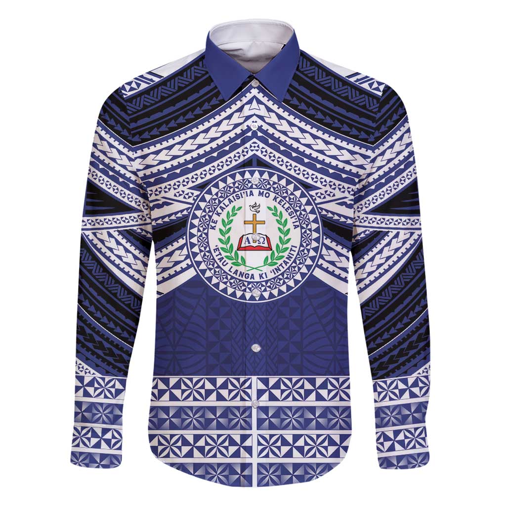Personalised Tonga Sia'atoutai Theological College Family Matching Long Sleeve Bodycon Dress and Hawaiian Shirt Polynesian Ngatu Tribal