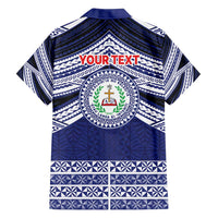 Personalised Tonga Sia'atoutai Theological College Family Matching Off Shoulder Short Dress and Hawaiian Shirt Polynesian Ngatu Tribal