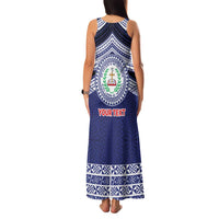 Personalised Tonga Sia'atoutai Theological College Family Matching Tank Maxi Dress and Hawaiian Shirt Polynesian Ngatu Tribal