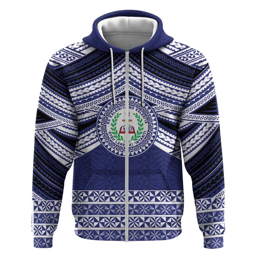 Personalised Tonga Sia'atoutai Theological College Hoodie Polynesian Ngatu Tribal