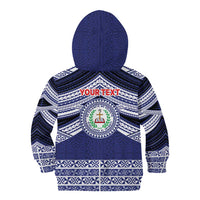 Personalised Tonga Sia'atoutai Theological College Kid Hoodie Polynesian Ngatu Tribal