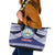 Personalised Tonga Sia'atoutai Theological College Leather Tote Bag Polynesian Ngatu Tribal