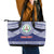 Personalised Tonga Sia'atoutai Theological College Leather Tote Bag Polynesian Ngatu Tribal