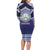 Personalised Tonga Sia'atoutai Theological College Long Sleeve Bodycon Dress Polynesian Ngatu Tribal