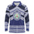 Personalised Tonga Sia'atoutai Theological College Long Sleeve Polo Shirt Polynesian Ngatu Tribal