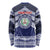 Personalised Tonga Sia'atoutai Theological College Long Sleeve Shirt Polynesian Ngatu Tribal