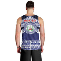 Personalised Tonga Sia'atoutai Theological College Men Tank Top Polynesian Ngatu Tribal