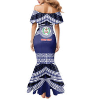 Personalised Tonga Sia'atoutai Theological College Mermaid Dress Polynesian Ngatu Tribal