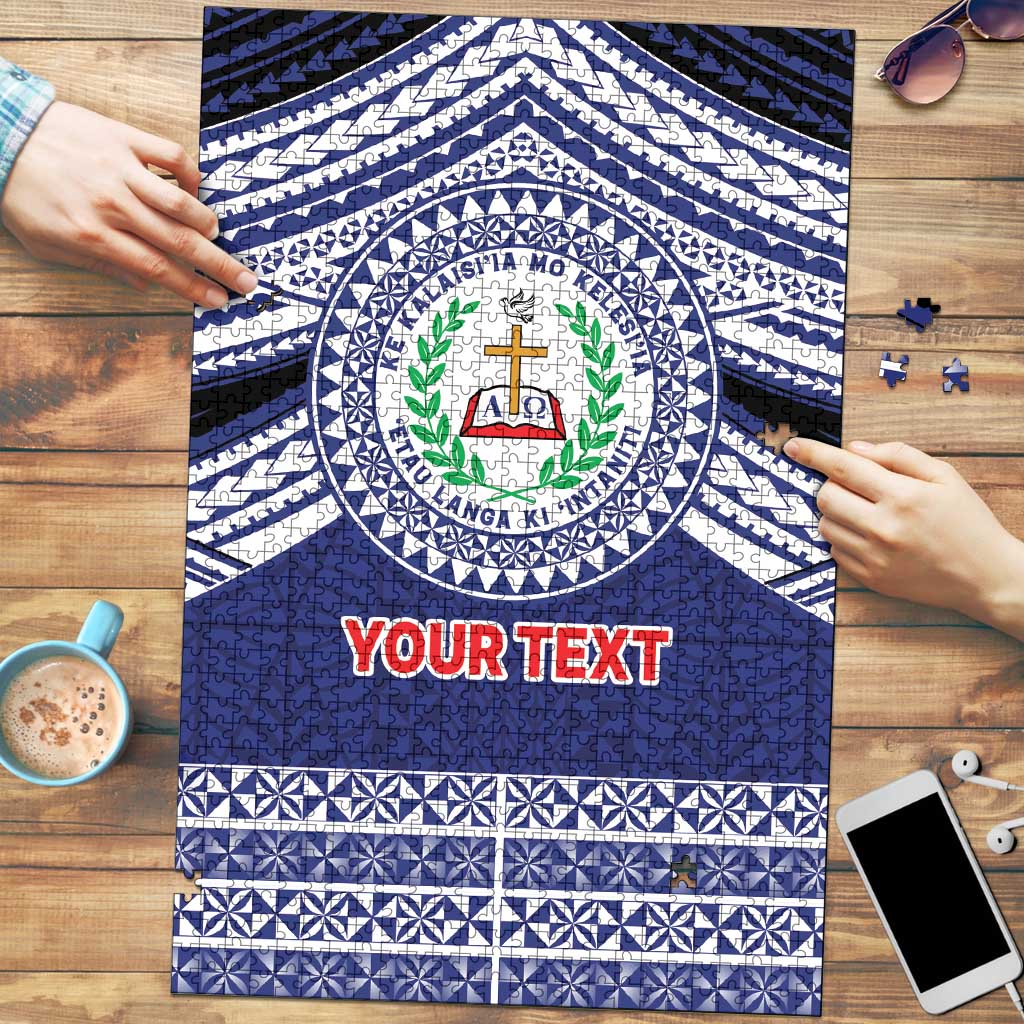 Personalised Tonga Sia'atoutai Theological College Puzzle Polynesian Ngatu Tribal - Polynesian Pride
