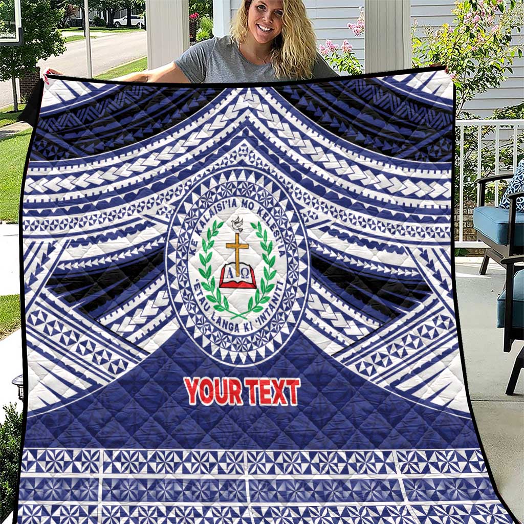 Personalised Tonga Sia'atoutai Theological College Quilt Polynesian Ngatu Tribal