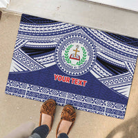 Personalised Tonga Sia'atoutai Theological College Rubber Doormat Polynesian Ngatu Tribal