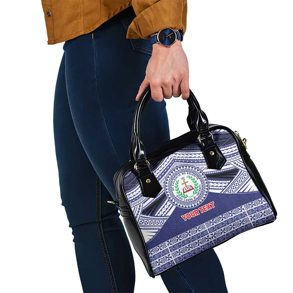 Personalised Tonga Sia'atoutai Theological College Shoulder Handbag Polynesian Ngatu Tribal