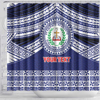 Personalised Tonga Sia'atoutai Theological College Shower Curtain Polynesian Ngatu Tribal