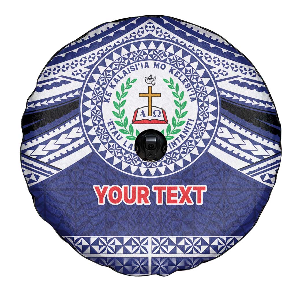 Personalised Tonga Sia'atoutai Theological College Spare Tire Cover Polynesian Ngatu Tribal