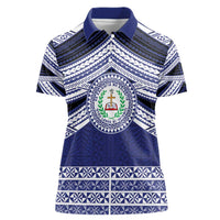 Personalised Tonga Sia'atoutai Theological College Women Polo Shirt Polynesian Ngatu Tribal