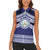 Personalised Tonga Sia'atoutai Theological College Women Sleeveless Polo Shirt Polynesian Ngatu Tribal