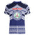 Personalised Tonga Sia'atoutai Theological College Women V-Neck T-Shirt Polynesian Ngatu Tribal