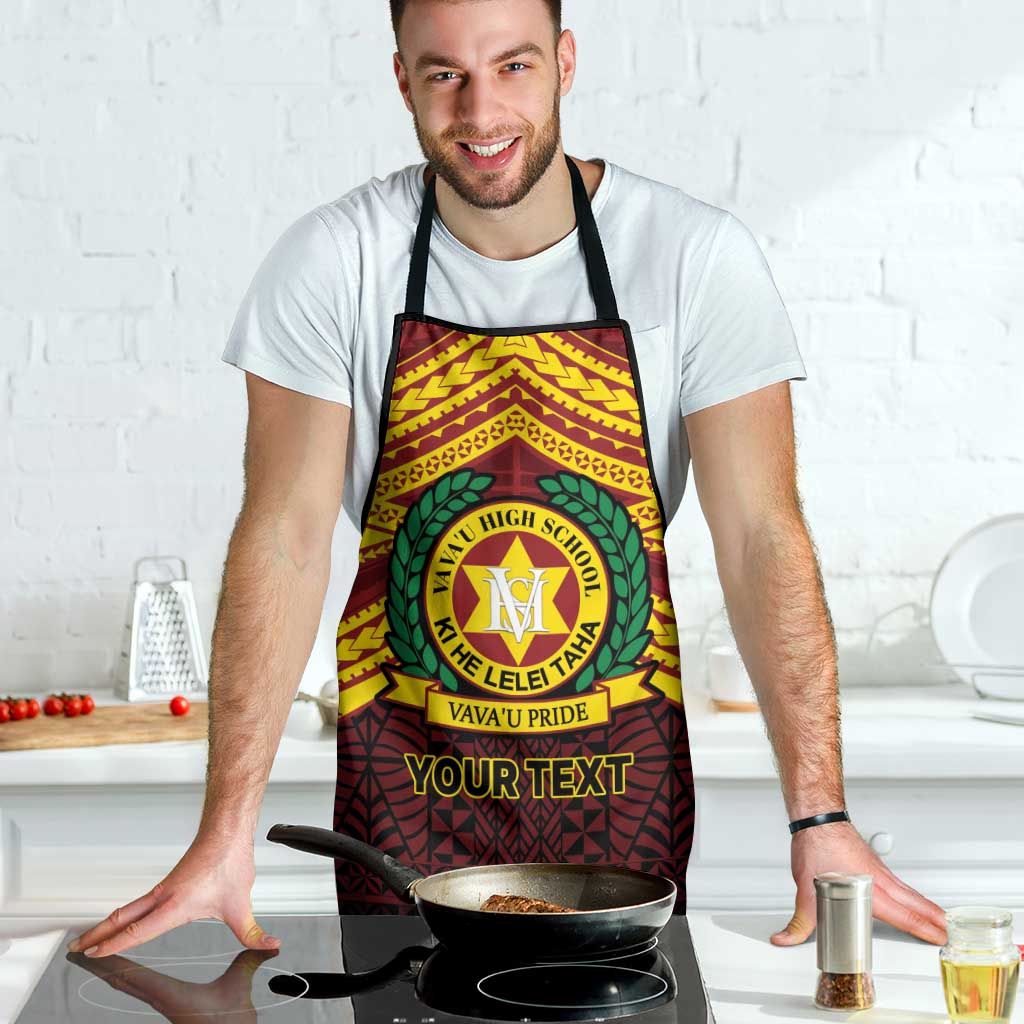Personalised Tonga Vava'u High School Apron Polynesian Ngatu Tribal - Polynesian Pride