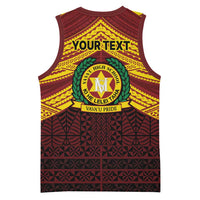 Personalised Tonga Vava'u High School Basketball Jersey Polynesian Ngatu Tribal - Polynesian Pride