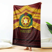 Personalised Tonga Vava'u High School Blanket Polynesian Ngatu Tribal