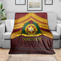 Personalised Tonga Vava'u High School Blanket Polynesian Ngatu Tribal