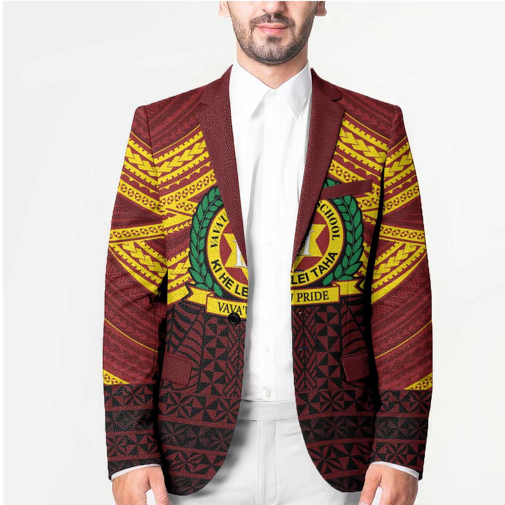 Personalised Tonga Vava'u High School Blazer Polynesian Ngatu Tribal - Polynesian Pride