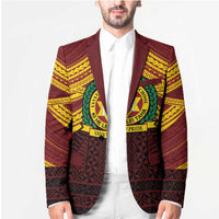 Personalised Tonga Vava'u High School Blazer Polynesian Ngatu Tribal - Polynesian Pride