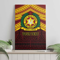 Personalised Tonga Vava'u High School Canvas Wall Art Polynesian Ngatu Tribal