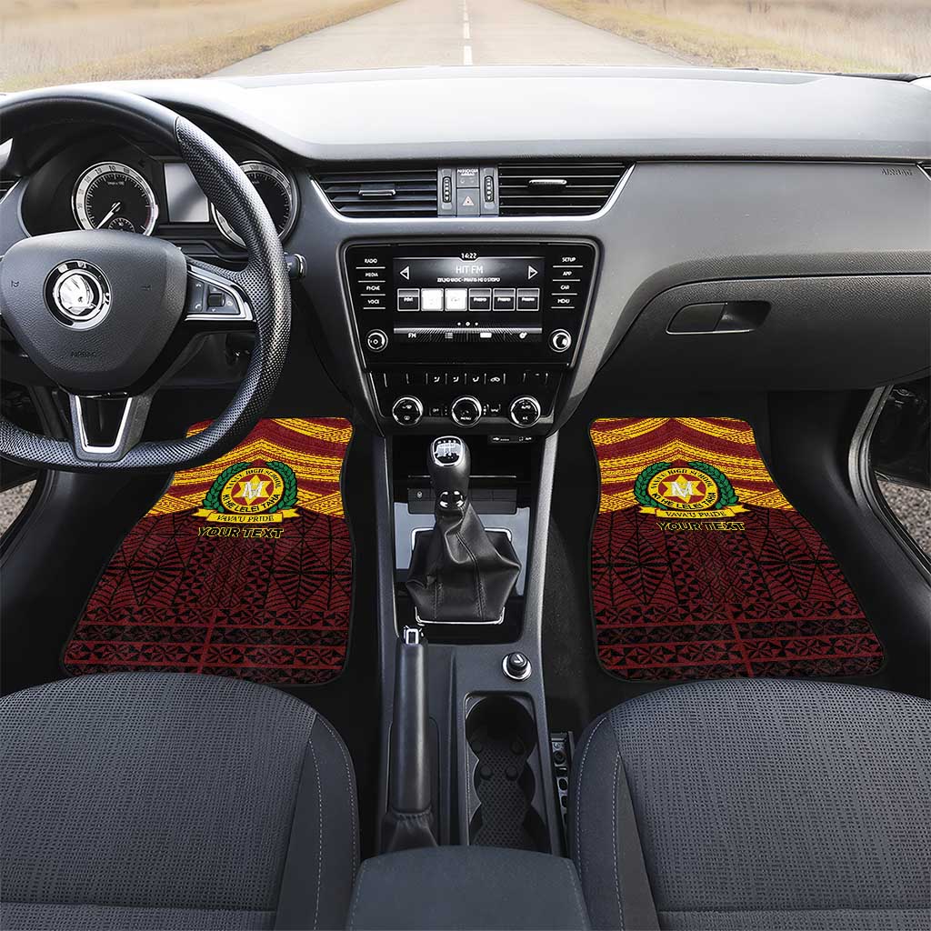 Personalised Tonga Vava'u High School Car Mats Polynesian Ngatu Tribal