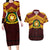Personalised Tonga Vava'u High School Couples Matching Long Sleeve Bodycon Dress and Hawaiian Shirt Polynesian Ngatu Tribal