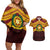 Personalised Tonga Vava'u High School Couples Matching Off Shoulder Short Dress and Hawaiian Shirt Polynesian Ngatu Tribal