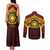 Personalised Tonga Vava'u High School Couples Matching Tank Maxi Dress and Long Sleeve Button Shirt Polynesian Ngatu Tribal