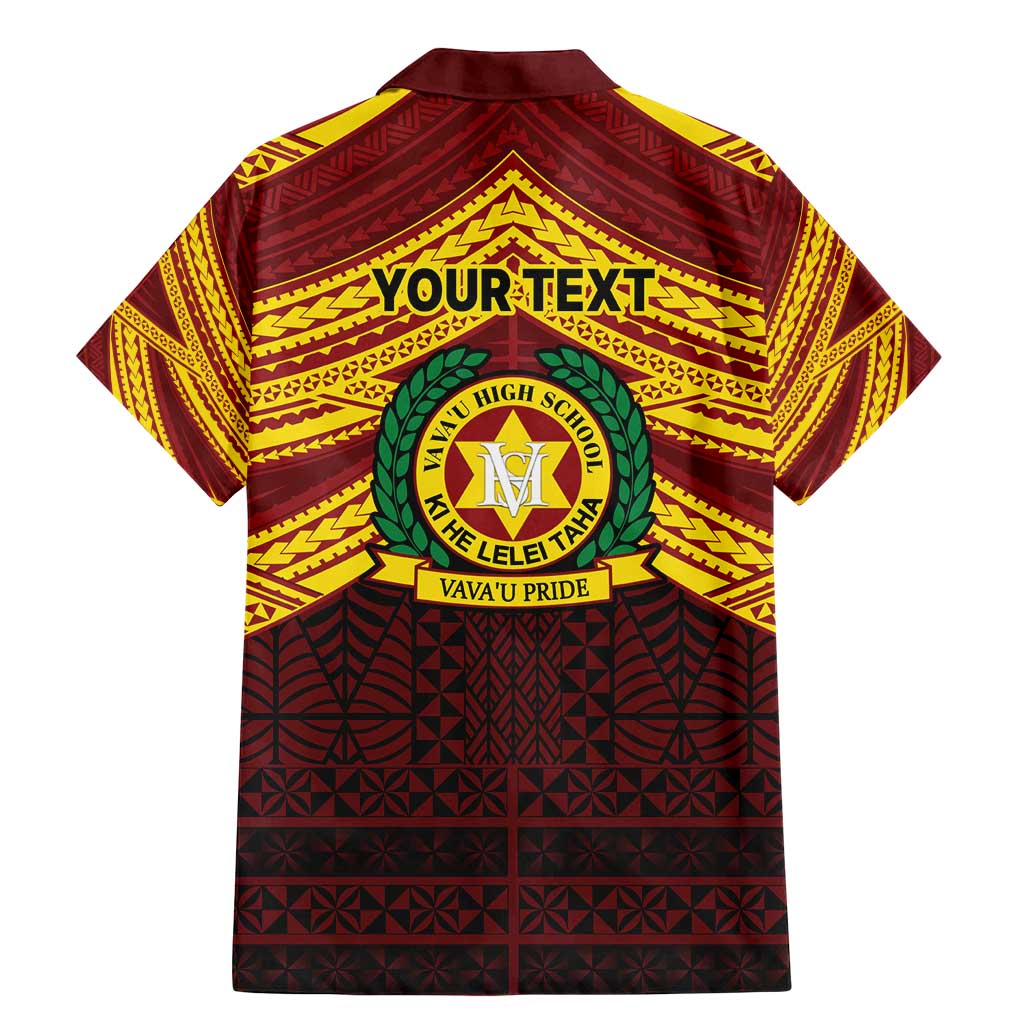 Personalised Tonga Vava'u High School Family Matching Mermaid Dress and Hawaiian Shirt Polynesian Ngatu Tribal