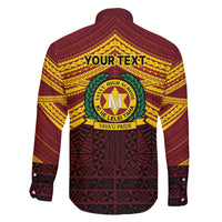 Personalised Tonga Vava'u High School Family Matching Short Sleeve Bodycon Dress and Hawaiian Shirt Polynesian Ngatu Tribal