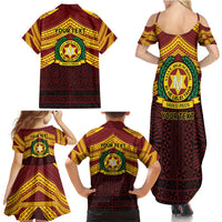 Personalised Tonga Vava'u High School Family Matching Summer Maxi Dress and Hawaiian Shirt Polynesian Ngatu Tribal