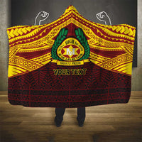 Personalised Tonga Vava'u High School Hooded Blanket Polynesian Ngatu Tribal