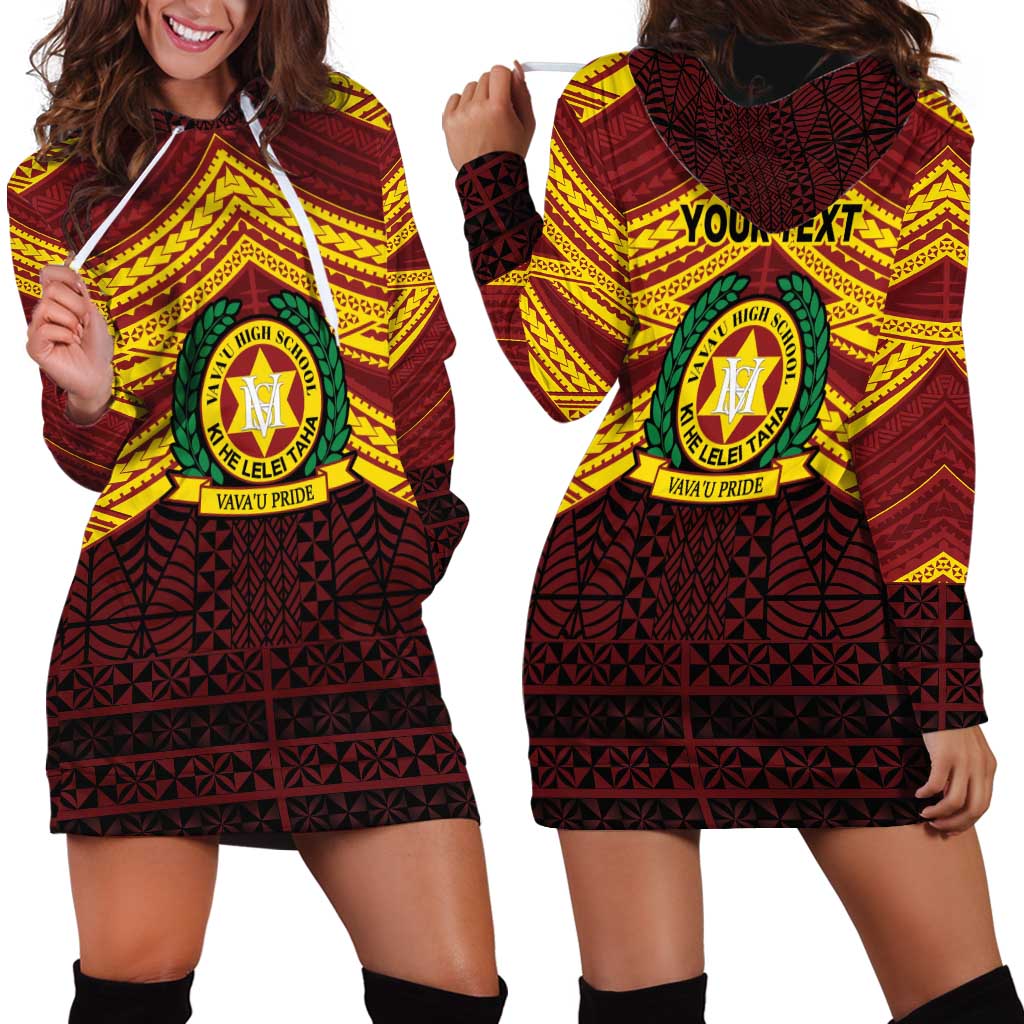 Personalised Tonga Vava'u High School Hoodie Dress Polynesian Ngatu Tribal LT9 - Polynesian Pride