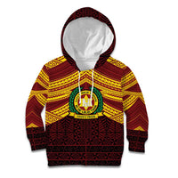Personalised Tonga Vava'u High School Kid Hoodie Polynesian Ngatu Tribal