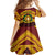 Personalised Tonga Vava'u High School Kid Short Sleeve Dress Polynesian Ngatu Tribal