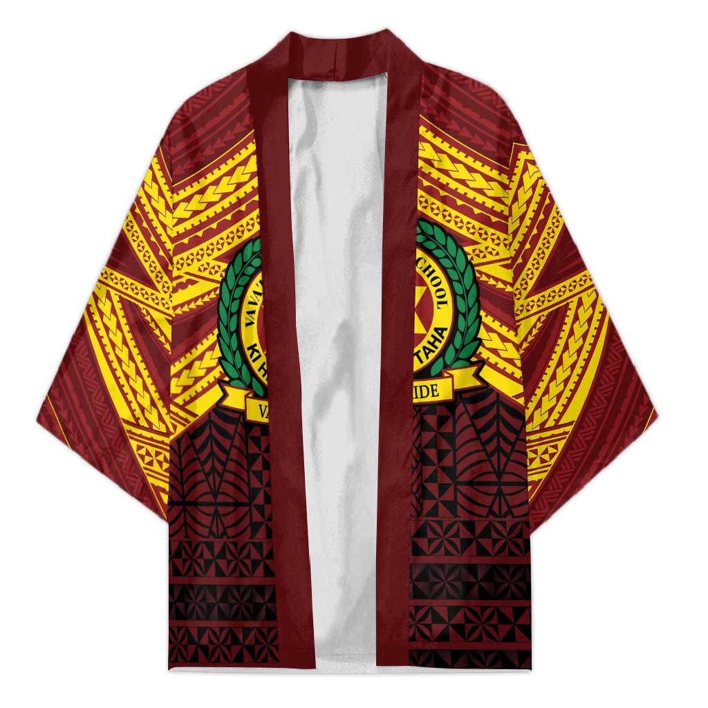Personalised Tonga Vava'u High School Kimono Polynesian Ngatu Tribal - Polynesian Pride