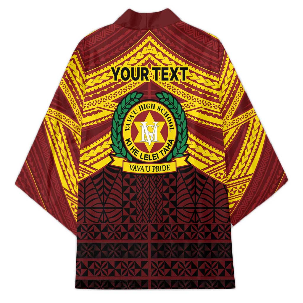 Personalised Tonga Vava'u High School Kimono Polynesian Ngatu Tribal - Polynesian Pride