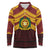 Personalised Tonga Vava'u High School Long Sleeve Polo Shirt Polynesian Ngatu Tribal