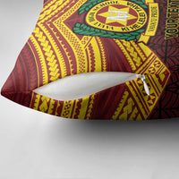 Personalised Tonga Vava'u High School Pillow Cover Polynesian Ngatu Tribal - Polynesian Pride