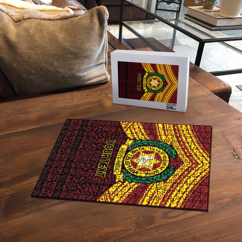 Personalised Tonga Vava'u High School Puzzle Polynesian Ngatu Tribal - Polynesian Pride