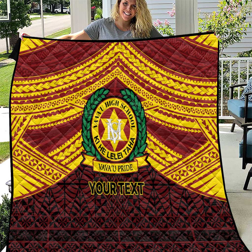Personalised Tonga Vava'u High School Quilt Polynesian Ngatu Tribal