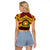 Personalised Tonga Vava'u High School Raglan Cropped T Shirt Polynesian Ngatu Tribal