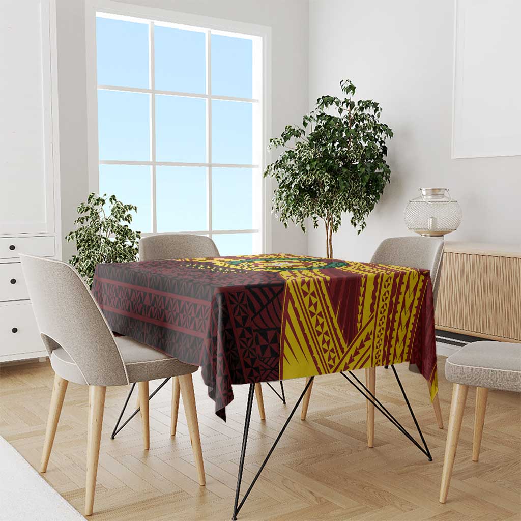 Personalised Tonga Vava'u High School Tablecloth Polynesian Ngatu Tribal