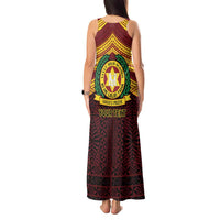 Personalised Tonga Vava'u High School Tank Maxi Dress Polynesian Ngatu Tribal